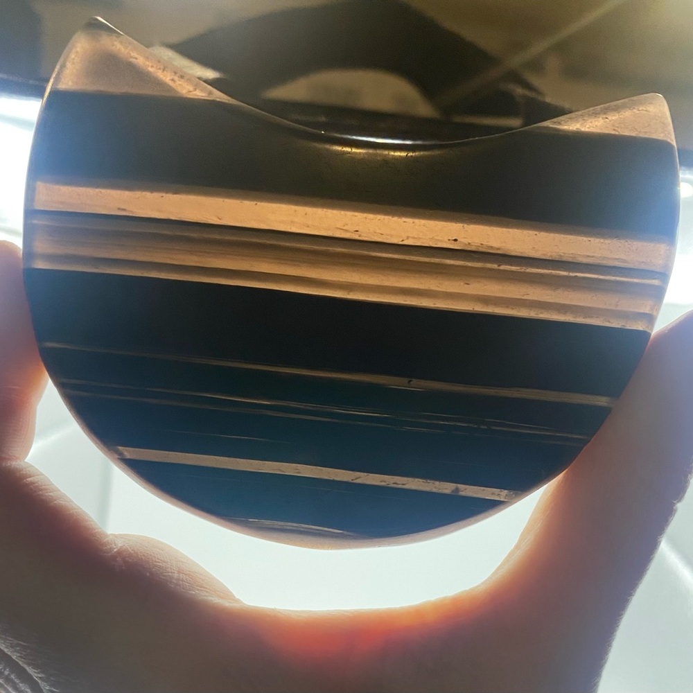 Midnight Lace Obsidian Moon with Stand - Picture 2 of 5
